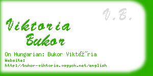 viktoria bukor business card